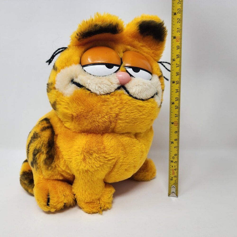 Vtg 1981 Dakin Garfield Cat Sitting 9" Plush Shredded Clippings Stuffed Animal - Picture 4 of 15
